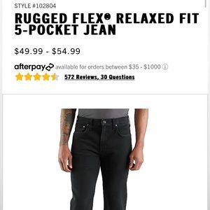 NWT Black Carhartt Rugged Flex Jeans